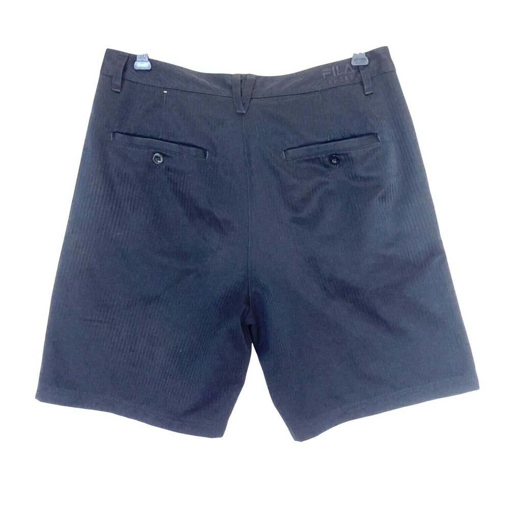 Fila Sports Performance Casual Chino Athletic Shorts Mens 32 Black 32x9
